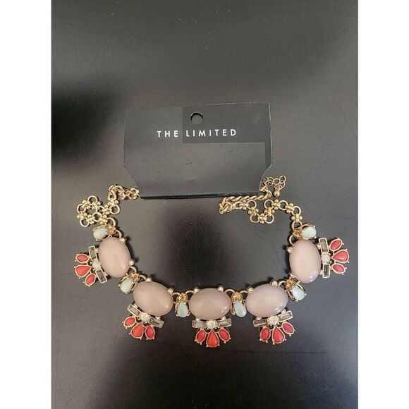 The Limited NWT faux gold and coral statement necklace - Picture 3 of 6